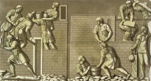 Roman Soldiers Building a Fort, Plate 21 from 